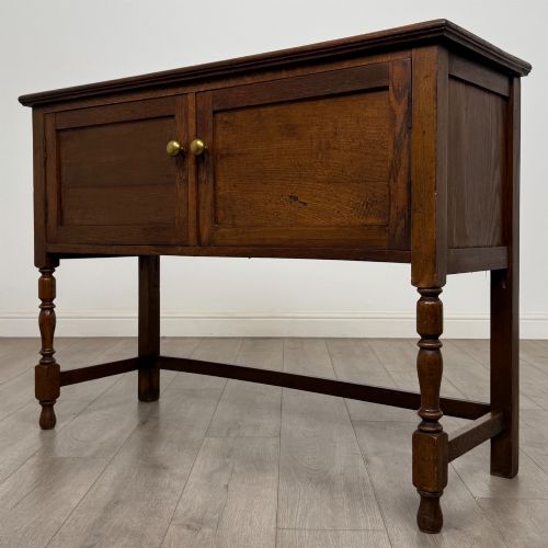 ANTIQUE 20TH CENTURY EDWARDIAN CUPBOARD IN OAK - ADDITIONAL PHOTO 2