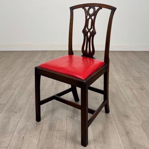 ANTIQUE 18TH CENTURY GEORGIAN SET OF 6 MAHOGANY DINING CHAIRS - ADDITIONAL PHOTO 2