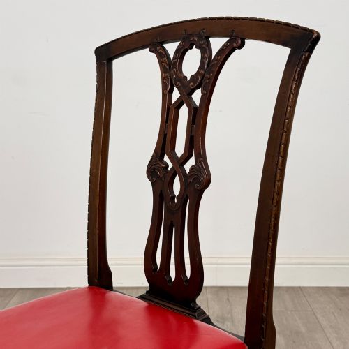 ANTIQUE 18TH CENTURY GEORGIAN SET OF 6 MAHOGANY DINING CHAIRS - ADDITIONAL PHOTO 4