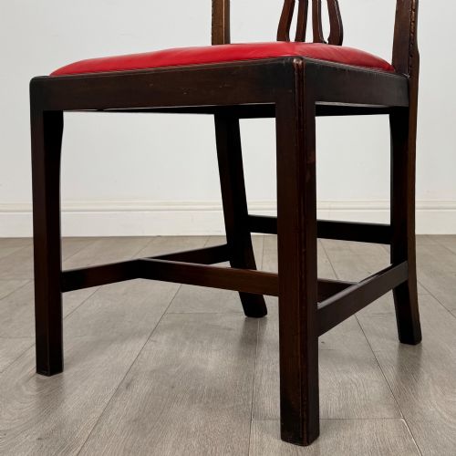 ANTIQUE 18TH CENTURY GEORGIAN SET OF 6 MAHOGANY DINING CHAIRS - ADDITIONAL PHOTO 5