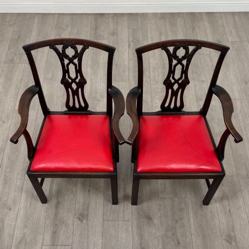 ANTIQUE 18TH CENTURY GEORGIAN SET OF 6 MAHOGANY DINING CHAIRS - ADDITIONAL PHOTO 8