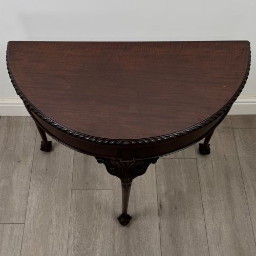 ANTIQUE 20TH CENTURY EDWARDIAN CARD TABLE IN MAHOGANY - ADDITIONAL PHOTO 9
