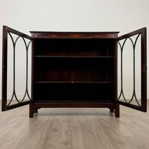 ANTIQUE 20TH CENTURY EDWARDIAN MAHOGANY DISPLAY CABINET - ADDITIONAL PHOTO 1