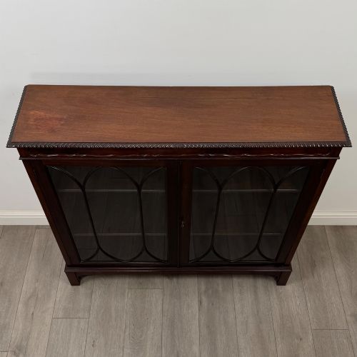 ANTIQUE 20TH CENTURY EDWARDIAN MAHOGANY DISPLAY CABINET - ADDITIONAL PHOTO 9