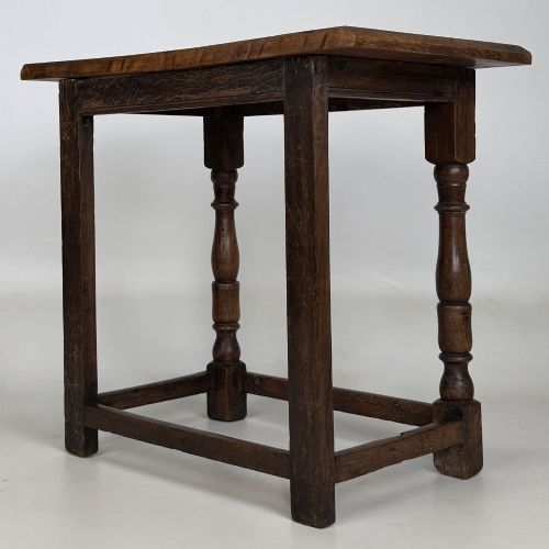 ANTIQUE 19TH CENTURY GEORGIAN STYLE SIDE TABLE IN OAK - ADDITIONAL PHOTO 5