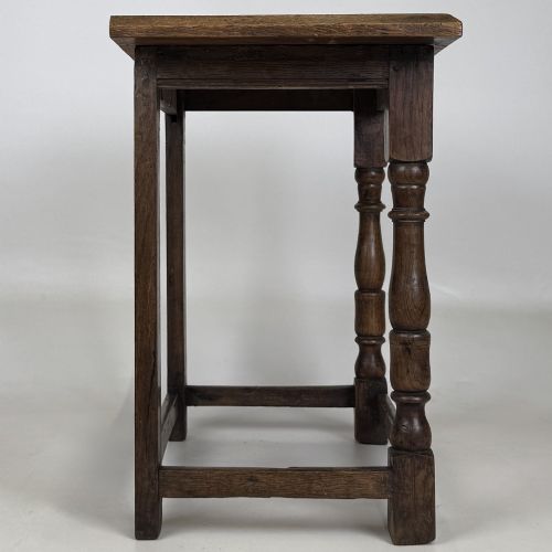 ANTIQUE 19TH CENTURY GEORGIAN STYLE SIDE TABLE IN OAK - ADDITIONAL PHOTO 6