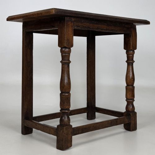 ANTIQUE 19TH CENTURY GEORGIAN STYLE SIDE TABLE IN OAK - ADDITIONAL PHOTO 7