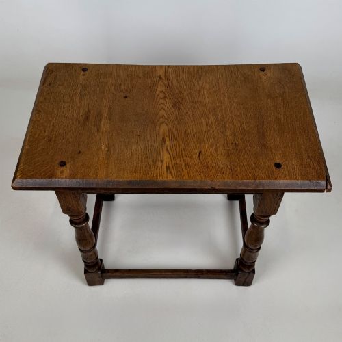 ANTIQUE 19TH CENTURY GEORGIAN STYLE SIDE TABLE IN OAK - ADDITIONAL PHOTO 8