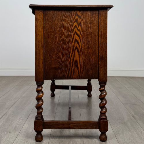 ANTIQUE 20TH CENTURY JACOBEAN STYLE CHEST OF DRAWERS IN OAK - ADDITIONAL PHOTO 6