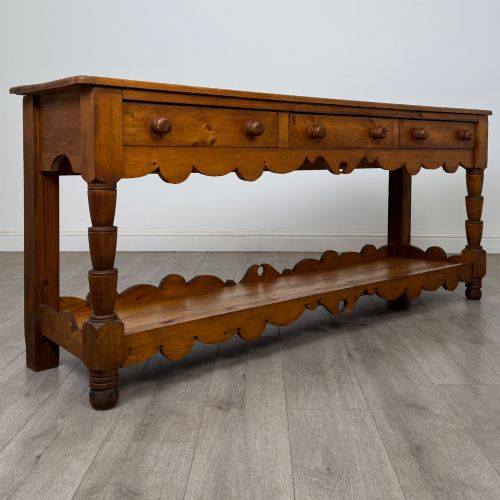 ANTIQUE 20TH CENTURY FARMHOUSE DRESSER BASE IN PINE - ADDITIONAL PHOTO 7