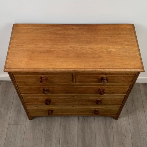 ANTIQUE 20TH CENTURY EDWARDIAN CHEST OF DRAWERS IN OAK - ADDITIONAL PHOTO 8