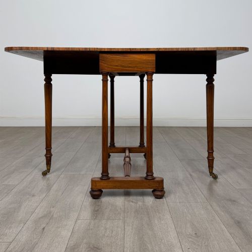 ANTIQUE 19TH CENTURY VICTORIAN SUTHERLAND TABLE IN BURR WALNUT - ADDITIONAL PHOTO 5