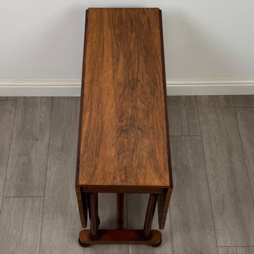 ANTIQUE 19TH CENTURY VICTORIAN SUTHERLAND TABLE IN BURR WALNUT - ADDITIONAL PHOTO 10