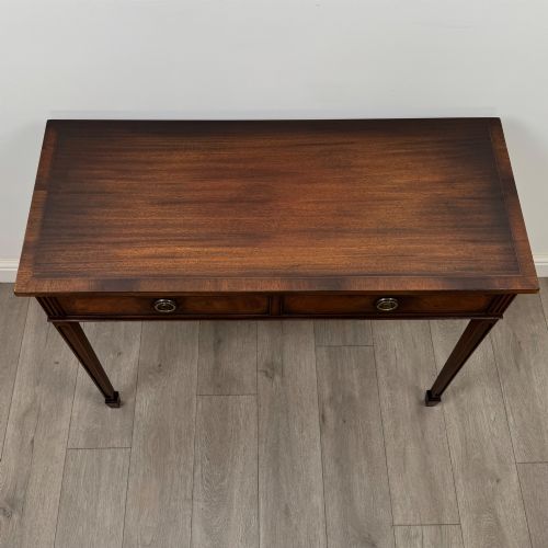 ANTIQUE 20TH CENTURY GOOD QUALITY WRITING TABLE IN MAHOGANY - ADDITIONAL PHOTO 8