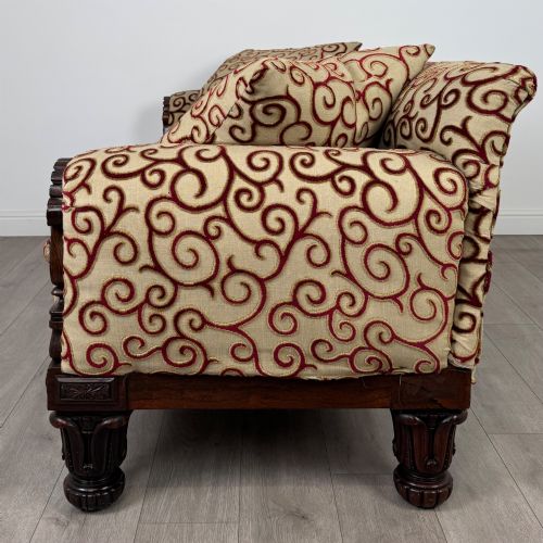 ANTIQUE 19TH CENTURY GOOD QUALITY WILLIAM IV SOFA IN ROSEWOOD - ADDITIONAL PHOTO 2
