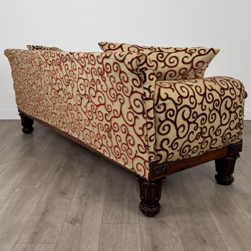 ANTIQUE 19TH CENTURY GOOD QUALITY WILLIAM IV SOFA IN ROSEWOOD - ADDITIONAL PHOTO 5