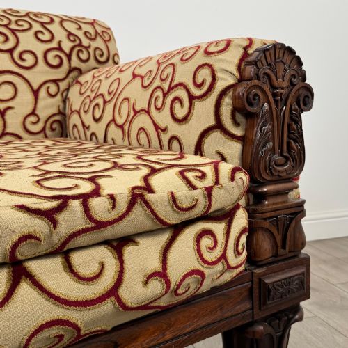 ANTIQUE 19TH CENTURY GOOD QUALITY WILLIAM IV SOFA IN ROSEWOOD - ADDITIONAL PHOTO 9