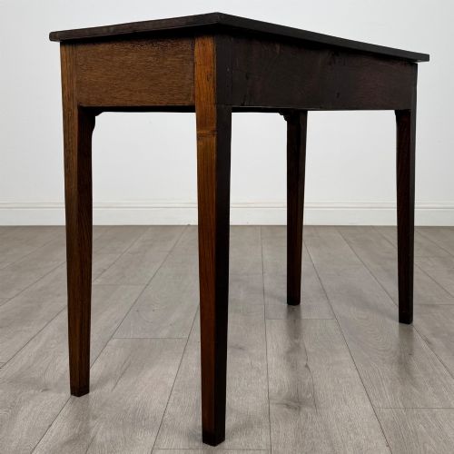 ANTIQUE 18TH CENTURY GEORGIAN WRITING TABLE IN OAK - ADDITIONAL PHOTO 3