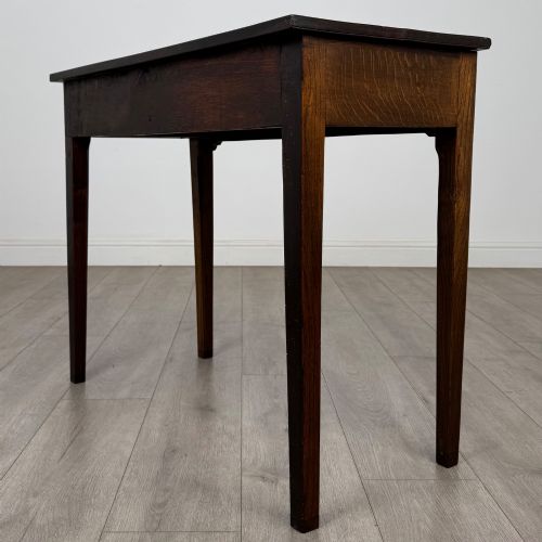 ANTIQUE 18TH CENTURY GEORGIAN WRITING TABLE IN OAK - ADDITIONAL PHOTO 5
