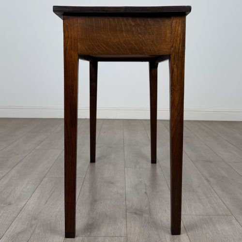 ANTIQUE 18TH CENTURY GEORGIAN WRITING TABLE IN OAK - ADDITIONAL PHOTO 6
