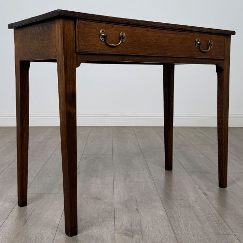 ANTIQUE 18TH CENTURY GEORGIAN WRITING TABLE IN OAK - ADDITIONAL PHOTO 7