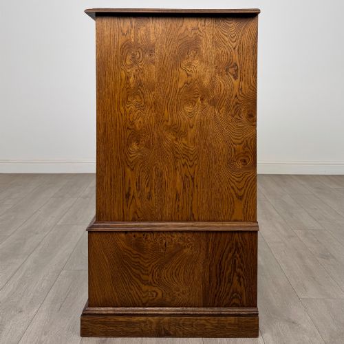 ANTIQUE 20TH CENTURY FINE QUALITY CUPBOARD IN BURR OAK - ADDITIONAL PHOTO 3
