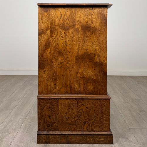 ANTIQUE 20TH CENTURY FINE QUALITY CUPBOARD IN BURR OAK - ADDITIONAL PHOTO 7