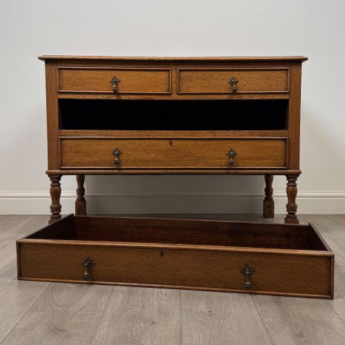 ANTIQUE 20TH CENTURY EDWARDIAN CHEST OF DRAWERS IN OAK - ADDITIONAL PHOTO 9