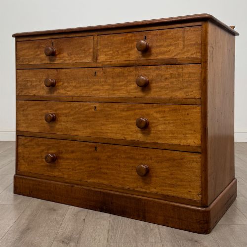 ANTIQUE 19TH CENTURY VICTORIAN CHEST OF DRAWERS IN MAHOGANY - ADDITIONAL PHOTO 1