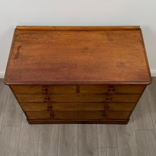 ANTIQUE 19TH CENTURY VICTORIAN CHEST OF DRAWERS IN MAHOGANY - ADDITIONAL PHOTO 8