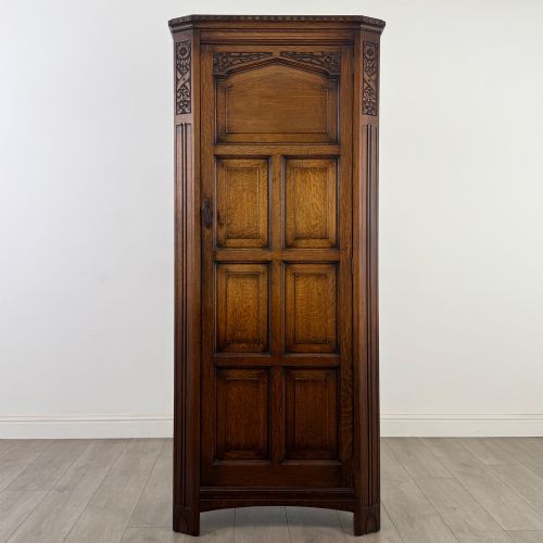 antique 20th century edwardian wardrobe in oak - CATEGORY: ANTIQUE CUPBOARDS - DATED EDWARDIAN