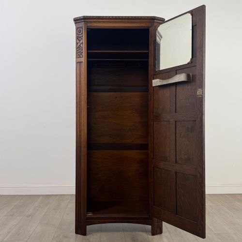 ANTIQUE 20TH CENTURY EDWARDIAN WARDROBE IN OAK - ADDITIONAL PHOTO 1