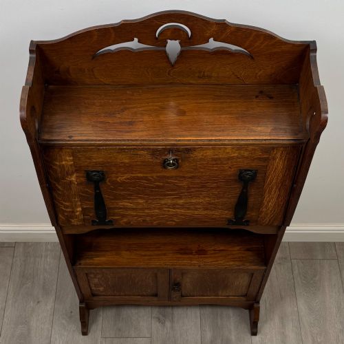ANTIQUE 20TH CENTURY ARTS CRAFTS BUREAU IN OAK - ADDITIONAL PHOTO 10