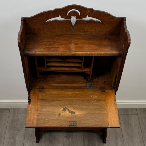 ANTIQUE 20TH CENTURY ARTS CRAFTS BUREAU IN OAK - ADDITIONAL PHOTO 11