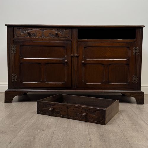 ANTIQUE 20TH CENTURY GOOD QUALITY SIDEBOARD IN OAK - ADDITIONAL PHOTO 10