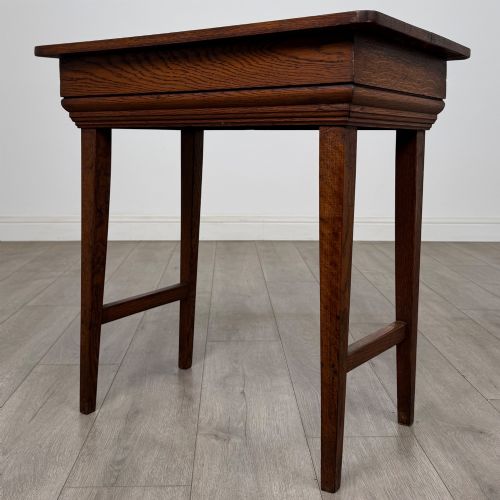 ANTIQUE 20TH CENTURY EDWARDIAN SIDE TABLE IN OAK - ADDITIONAL PHOTO 1