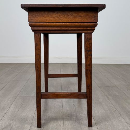 ANTIQUE 20TH CENTURY EDWARDIAN SIDE TABLE IN OAK - ADDITIONAL PHOTO 6