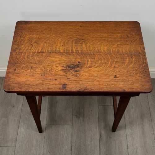 ANTIQUE 20TH CENTURY EDWARDIAN SIDE TABLE IN OAK - ADDITIONAL PHOTO 8