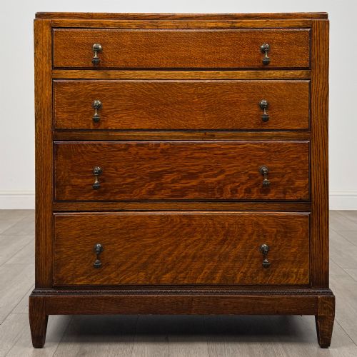 ANTIQUE 20TH CENTURY EDWARDIAN CHEST OF DRAWERS IN OAK