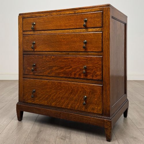 ANTIQUE 20TH CENTURY EDWARDIAN CHEST OF DRAWERS IN OAK - ADDITIONAL PHOTO 1
