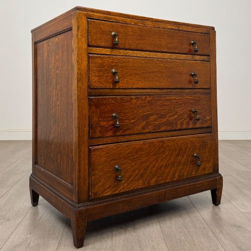 ANTIQUE 20TH CENTURY EDWARDIAN CHEST OF DRAWERS IN OAK - ADDITIONAL PHOTO 7