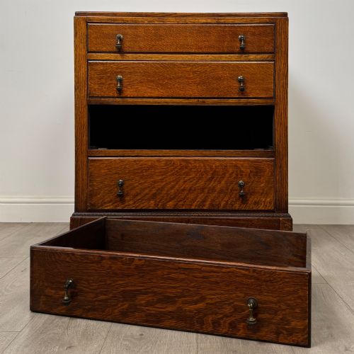 ANTIQUE 20TH CENTURY EDWARDIAN CHEST OF DRAWERS IN OAK - ADDITIONAL PHOTO 9