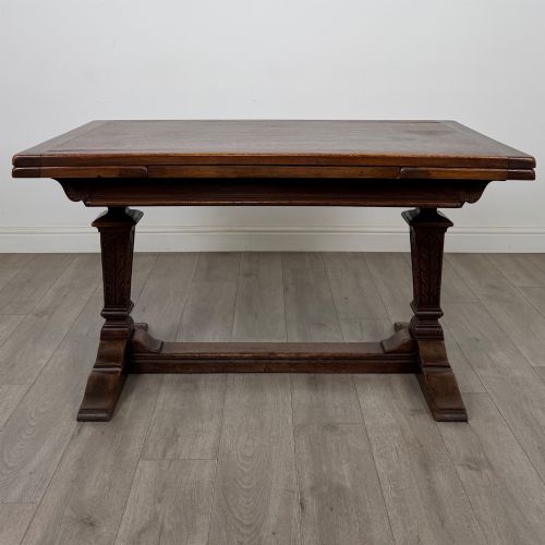 ANTIQUE 20TH CENTURY DRAW LEAF DINING TABLE IN OAK - ADDITIONAL PHOTO 2