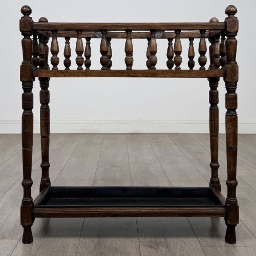 ANTIQUE 20TH CENTURY EDWARDIAN UMBRELLA STAND IN OAK