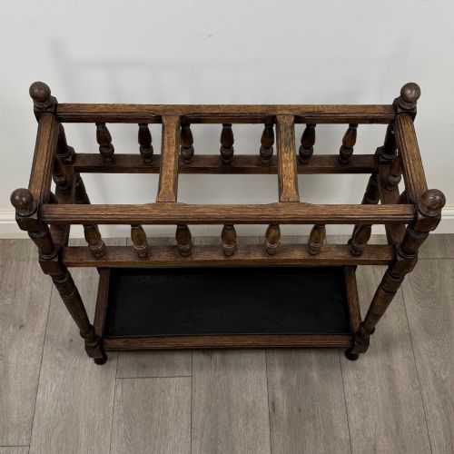 ANTIQUE 20TH CENTURY EDWARDIAN UMBRELLA STAND IN OAK - ADDITIONAL PHOTO 8