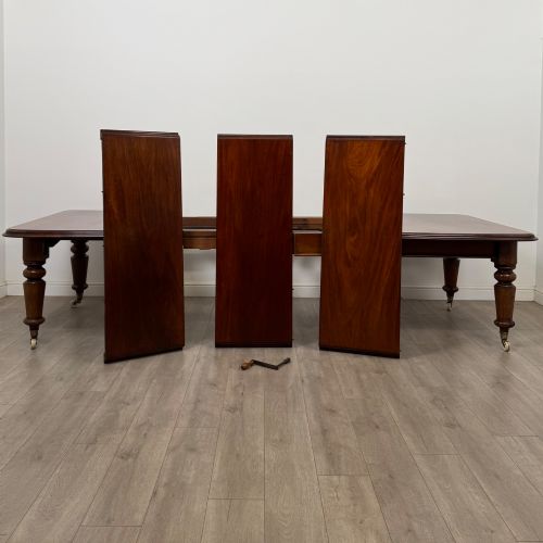 ANTIQUE 19TH CENTURY LARGE VICTORIAN DINING TABLE IN MAHOGANY - ADDITIONAL PHOTO 1