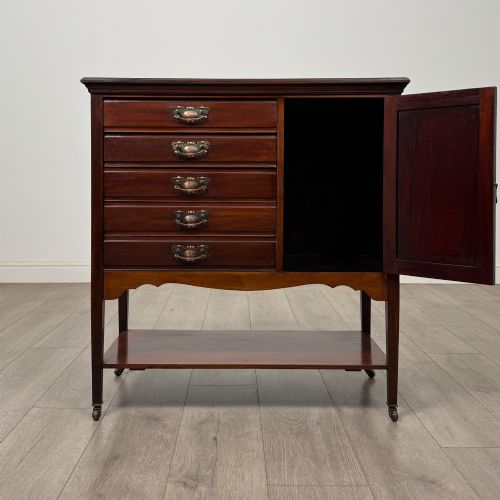 ANTIQUE 20TH CENTURY EDWARDIAN CABINET IN MAHOGANY - ADDITIONAL PHOTO 1