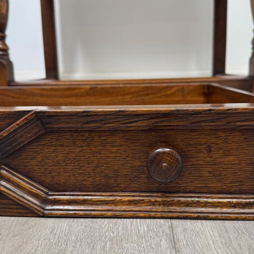 ANTIQUE 20TH CENTURY JACOBEAN STYLE SIDE TABLE IN OAK - ADDITIONAL PHOTO 10