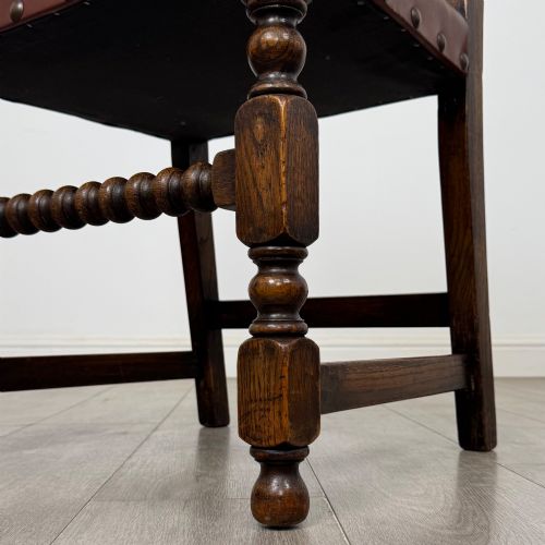 ANTIQUE 20TH CENTURY FINE QUALITY SET OF 8 DINING CHAIRS IN OAK - ADDITIONAL PHOTO 6