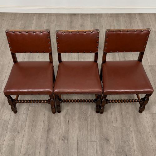 ANTIQUE 20TH CENTURY FINE QUALITY SET OF 8 DINING CHAIRS IN OAK - ADDITIONAL PHOTO 9